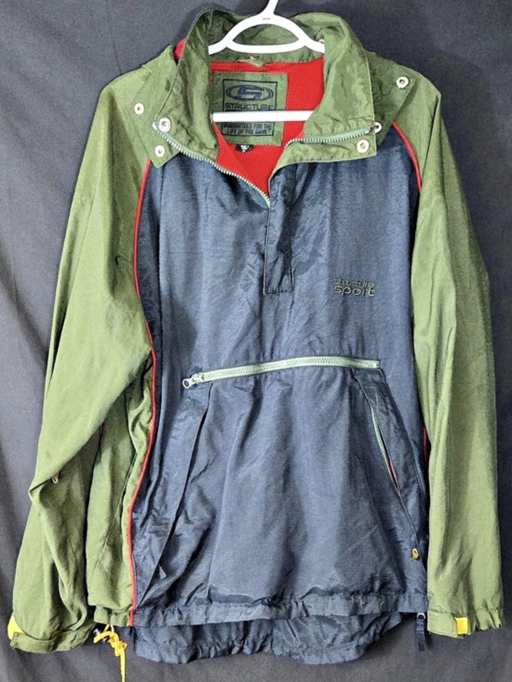 Structure Sport Pullover Windbreaker Color Block Windbreaker Size Medium#745